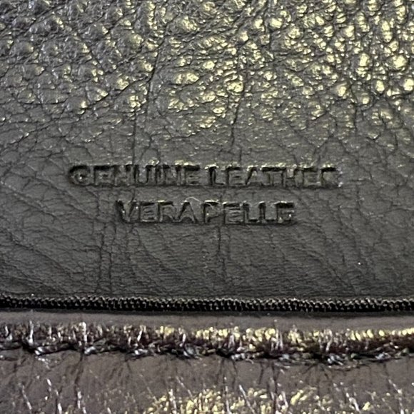 Vera Pelle Weave Woven Genuine Leather Crossbody Bag Multicolor Magnetic Flap - Picture 11 of 15